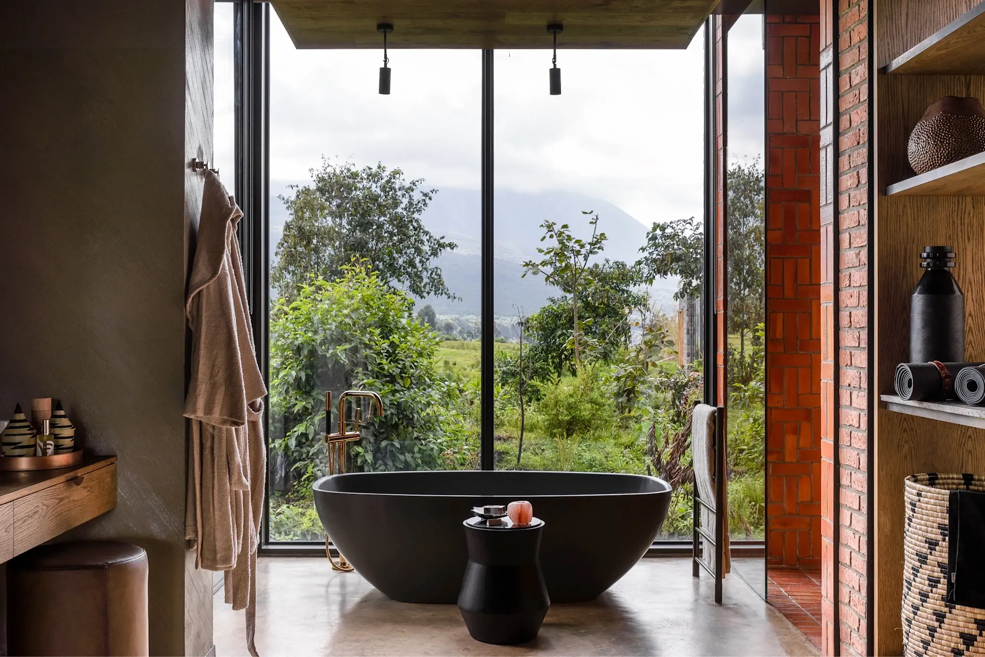 Lodges de lujo en Ruanda con vistas a los volcanes para un viaje privado premium